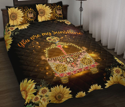 Hippie Quilt Bedding Set - Peaceful Freedom Bedding Style