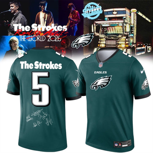 Philadelphia Eagles x The Strokes Reality Awaits World Tour 2026 Limited Edition Signature Football Jersey
