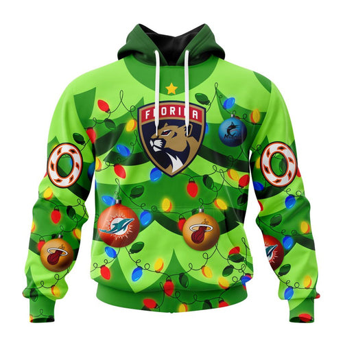 NHL Florida Panthers Specialized Christmass Tree Color And City’s Sport Teams Hoodie, T Shirt
