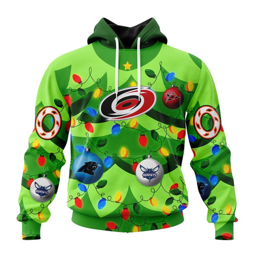 NHL Carolina Hurricanes Specialized Christmass Tree Color And City’s Sport Teams Hoodie, T Shirt