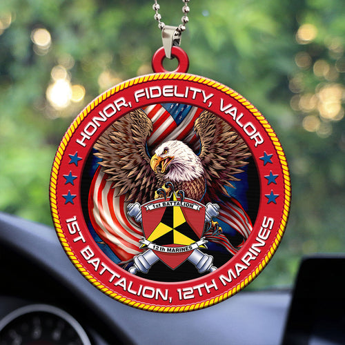 1st Battalion, 12th Marines Custom Shape 2-sided Acrylic Car Ornament โ HOATT13242