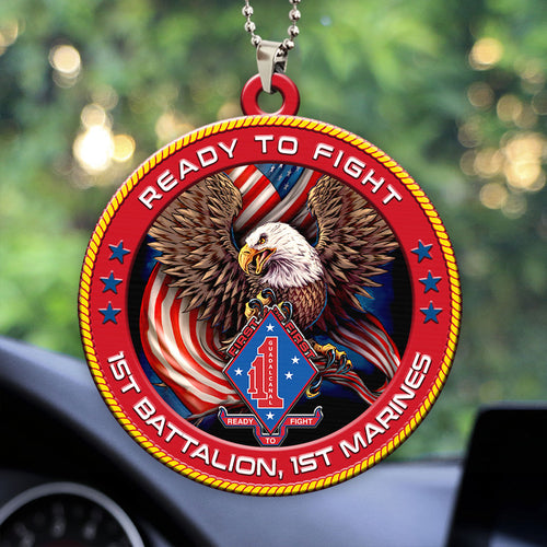 1st Battalion, 1st Marines Custom Shape 2-sided Acrylic Car Ornament โ HOATT13243