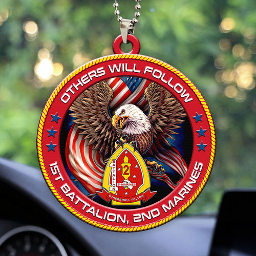 1st Battalion, 2nd Marines Custom Shape 2-sided Acrylic Car Ornament โ HOATT13244