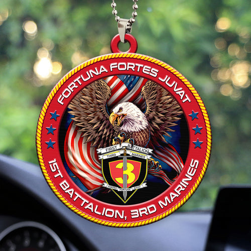 1st Battalion, 3rd Marines Custom Shape 2-sided Acrylic Car Ornament โ HOATT13245