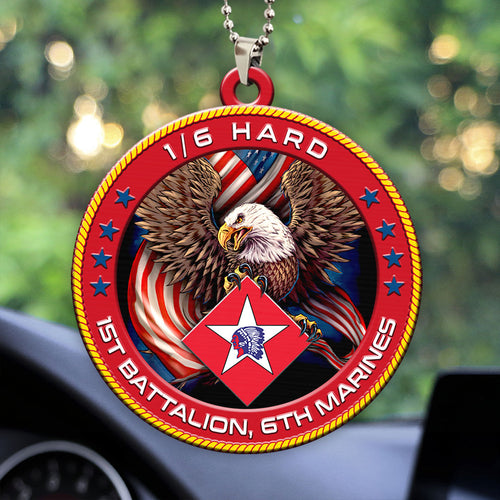 1st Battalion, 6th Marines Custom Shape 2-sided Acrylic Car Ornament โ HOATT13247