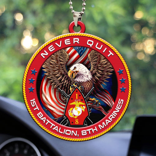 1st Battalion, 8th Marines Custom Shape 2-sided Acrylic Car Ornament โ HOATT13248