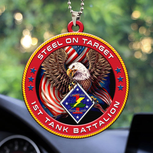 1st Tank Battalion Custom Shape 2-sided Acrylic Car Ornament โ HOATT13250