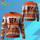 Nfl 2025 Christmas Bengals Festive Reindeer Tree Ugly Sweater