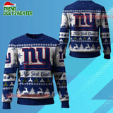Nfl 2025 Christmas Ny Giants Festive Reindeer Tree Ugly Sweater