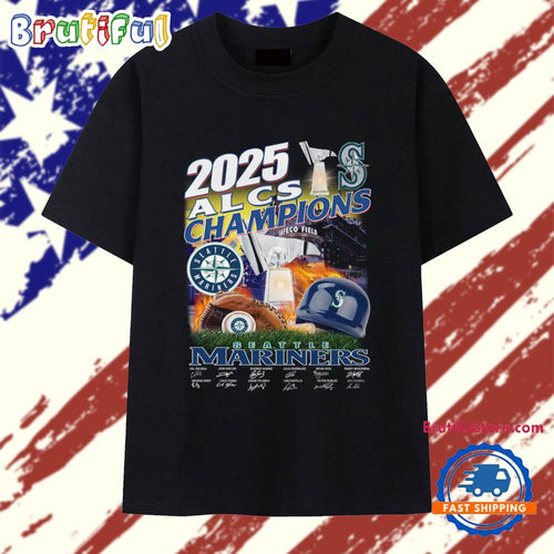 2025 ALCS Champions Seattle Mariners Signature Vintage T Shirt