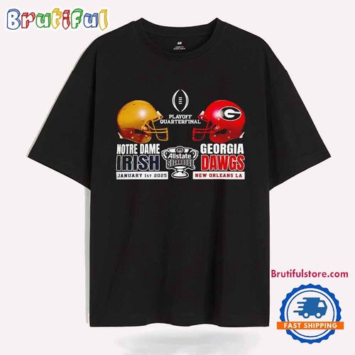 2025 Allstate Sugar Bowl Georgia Bulldogs vs Notre Dame T Shirt