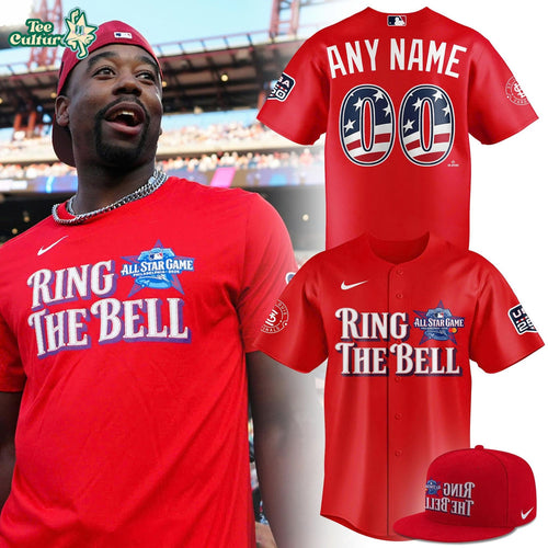 2026 MLB All-Star Game Ring The Bell Red Custom Name Baseball Jersey