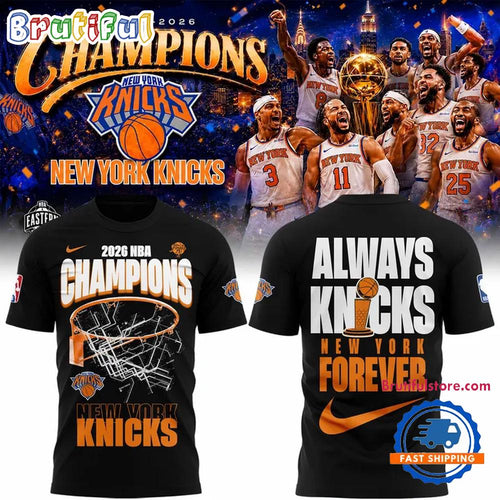 2026 New York Knicks NBA Finals Champs Limited Black 3D Shirt