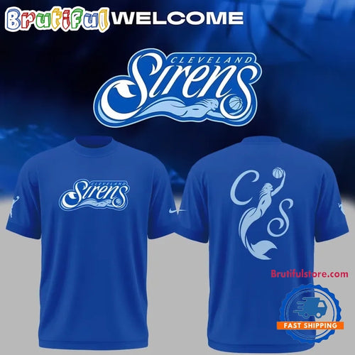2028 WNBA Expansion Team Cleveland Sirens Unveils Branding Blue 3D Shirt