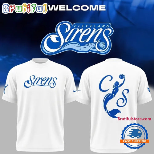 2028 WNBA Expansion Team Cleveland Sirens Unveils Branding White T Shirt