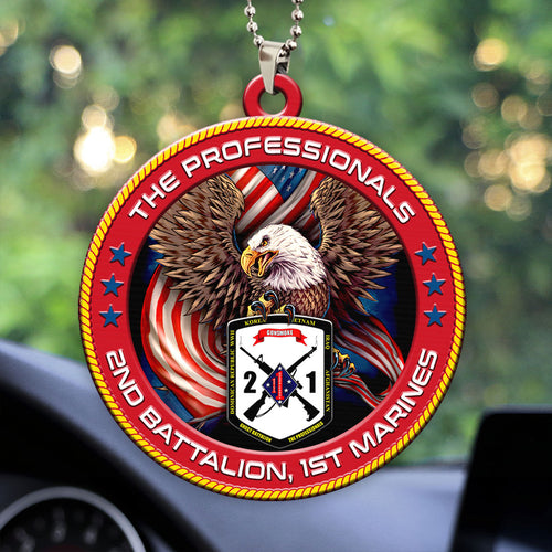 2nd Battalion, 1st Marines Custom Shape 2-sided Acrylic Car Ornament โ HOATT13252