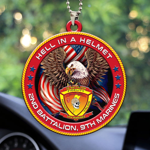 2nd Battalion, 9th Marines Custom Shape 2-sided Acrylic Car Ornament โ HOATT13258