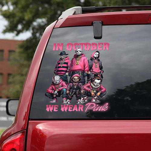 Breast Cancer Awareness x Horror Movies Car Sticker – HOATT 6683