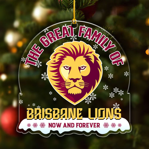 Brisbane Lions Custom Shape Clear 1-sided Acrylic Ornament – VANDH 3522