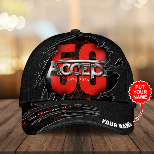 Personalized Accept 50th Anniversary Tour 2026 Champion Classic Cap – TANTN22809