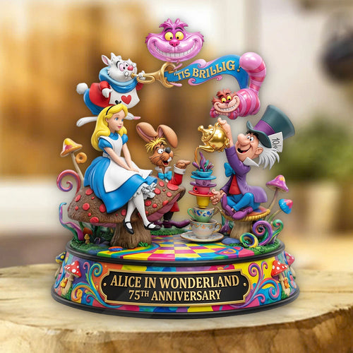 Alice in Wonderland 75th Anniversary Custom Shape Acrylic Plaque – TMTHU6776