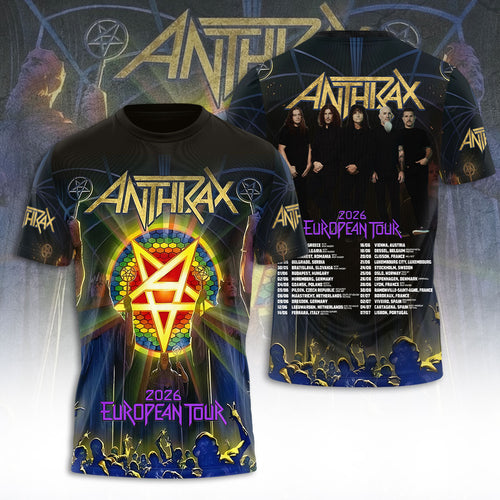 Anthrax Tour 2026 3D Apparel – TANTN23511