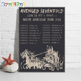 Avenged Sevenfold Life But A Dream North American Tour 2024 Schedule Wall Art Poster Canvas
