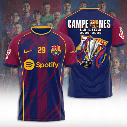 FC Barcelona LaLiga Winners 25/26 3D Apparel – TANTN22818