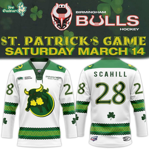 Birmingham Bulls 2026 Connor Scahil Hockey Jersey