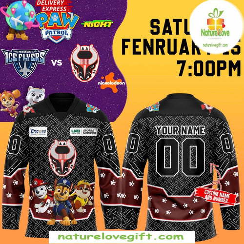 Paw Patrol Birmingham Bulls Hockey Jersey Wiener Dog Race