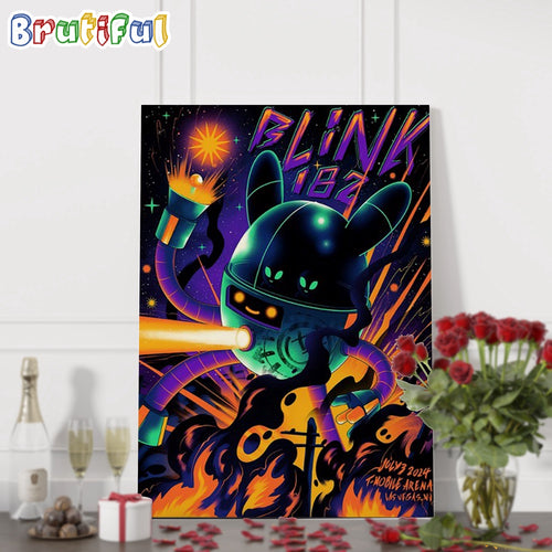 Blink-182 July 3 2024 T-Mobile Arena Las Vegas NV Wall Art Poster Canvas