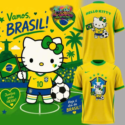 Brazil Soccer x Hello Kitty World Cup 2026 Limited Edition Tee Shirt