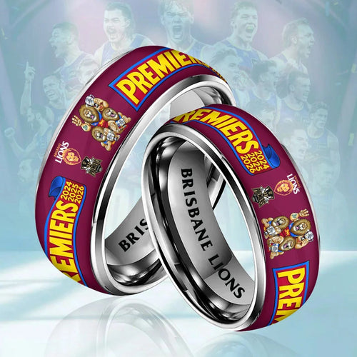 Brisbane Lions 2026 AFL Premiers Custom Alloy Ring – HOATT21313