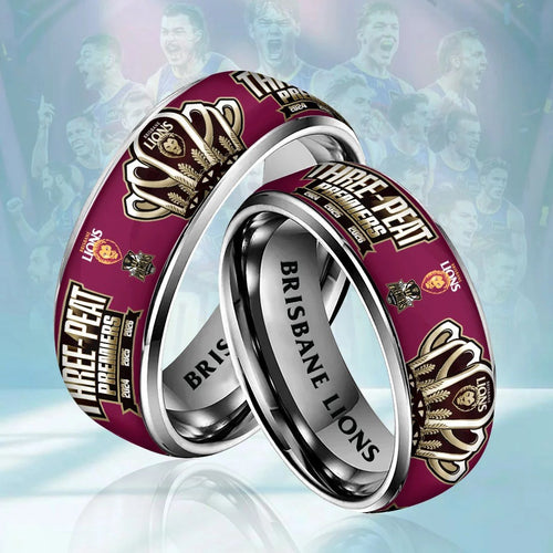 Brisbane Lions 2026 AFL Premiers Custom Alloy Ring – HOATT21314