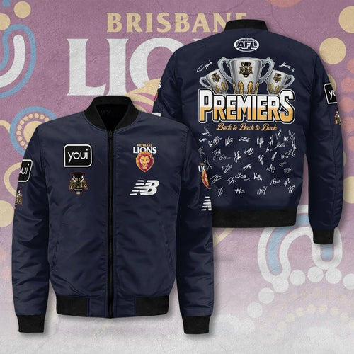 Brisbane Lions 2026 AFL Premiers 3D Bomber Jacket – TMTHU9629
