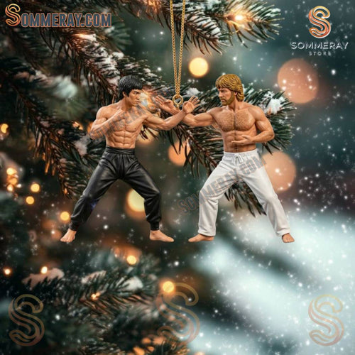 Bruce Lee Vs. Chuck Norris Way Of The Dragon Ornament