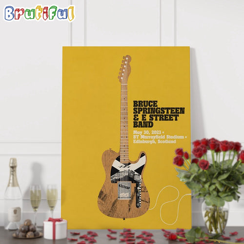 Bruce Springsteen and E Street Band July 12 2024 Helsinki Finland Wall Art Poster Canvas