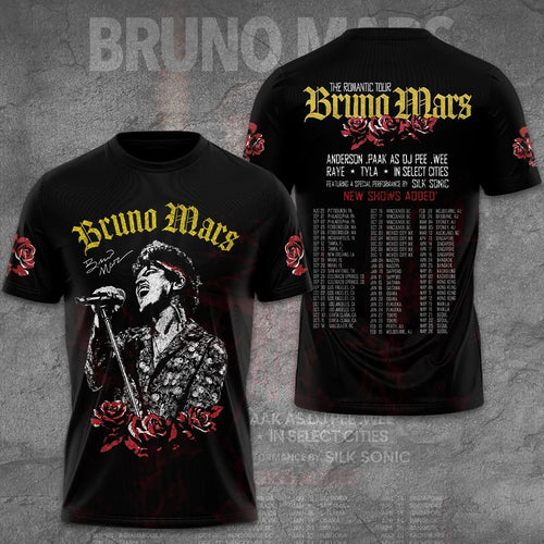 Bruno Mars The Romantic Tour 2026 – 2027 3D Apparel – GNE8348