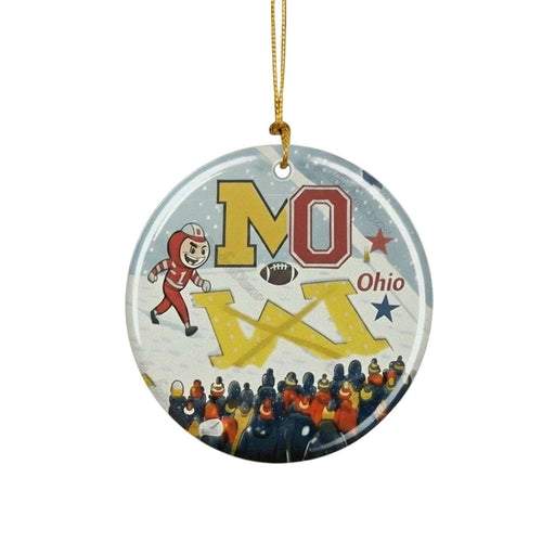 Brutus Ohio Vs Michigan Snow Erase The M Ornament