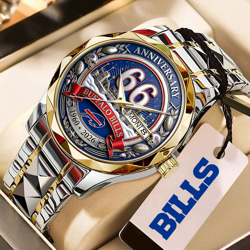 Buffalo Bills 66th Anniversary Alloy Luxury Quartz Watch – MAITM14924
