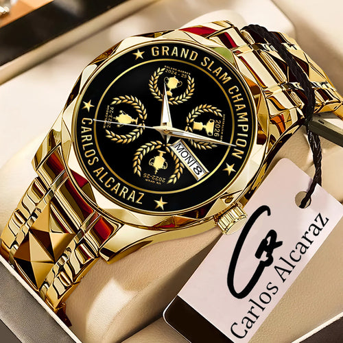 Carlos Alcaraz Grand Slam Champion Alloy Luxury Quartz Watch – GNE4913