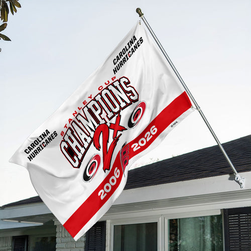 Carolina Hurricanes 2026 Stanley Cup Champions 3D Double-side House Flag – HOATT18781