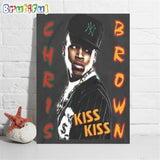 Chris Brown KISS KISS LOVEY DOVEY Wall Art Poster Canvas