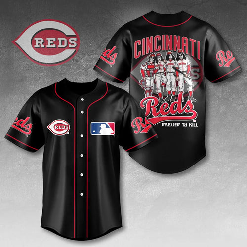 Cincinnati Reds x KISS Baseball Jersey – HOATT13405