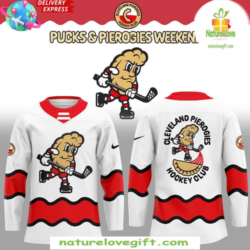 Cleveland Monsters Hockey Jersey Pucks Pierogies Weekend Special