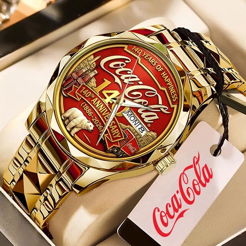 Coca-Cola 140th Anniversary 2026 Alloy Luxury Quartz Watch – TMTHU3763