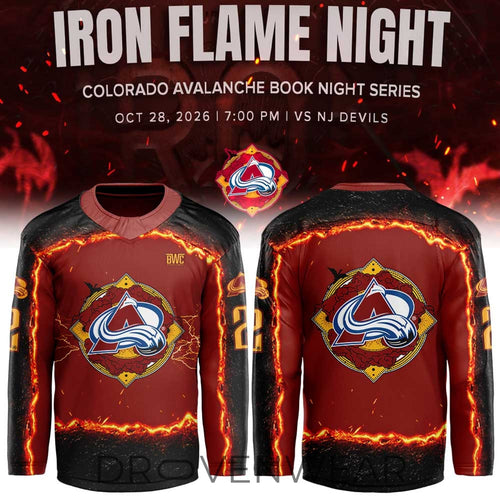 Colorado Avalanche “fourth Wing Night” Book Night Series Special Edition Hockey Jersey