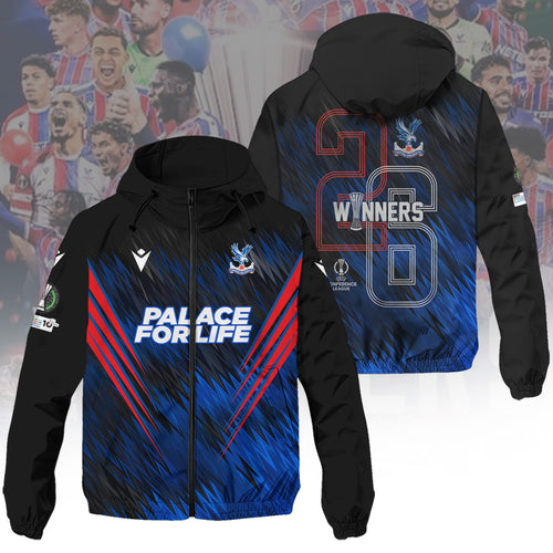 Crystal Palace FC 2026 UEFA Conference League Winners 3D Windbreaker Jacket – HOATT18487