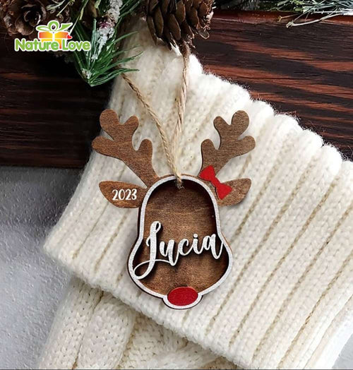 Custom Name Family Rudolph The Red Nosed Reindeer Christmas Ornament