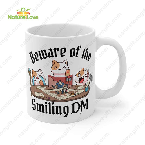 DND Cat Dice Mug DnD Dungeons and Dragons Gift